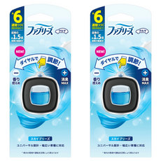 febreze 風倍清 車用夾式芳香劑 2.4ml, 2個, 天空清香