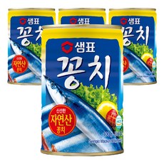샘표 꽁치 통조림, 400g, 4개