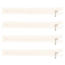 YKK 華可貴 超薄線圈拉鍊, 象牙白, 4個