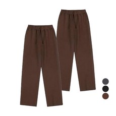 트래드클럽 남성용 세미 와이드 슬랙스 바지 2P