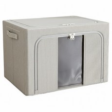 小麥購物 牛津布衣物收納箱, 灰色, 1個