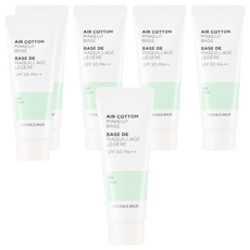 THE FACE SHOP 菲詩小舖 Air Cotton防曬隔離霜 35g, 01 Mint, 6條
