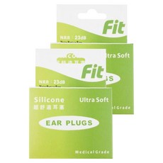 超舒適矽膠耳塞 綠色, 6個, 2盒