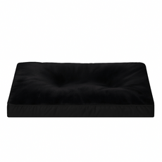 柔軟寵物毛絨床 保暖秋冬防滑可拆洗 75x55cm, M, 黑色, 1個