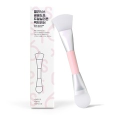 엘리식스 꼼꼼도포 듀얼 실리콘 팩 브러쉬, 1개, 핑크