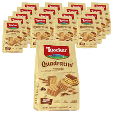 Loacker 萊佳哈斯 方角哈斯餅 提拉米蘇口味, 110g, 18包