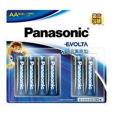 Panasonic 台灣公司貨 Evolta 鈦元素鹼性3號AA電池, 10顆, 1組