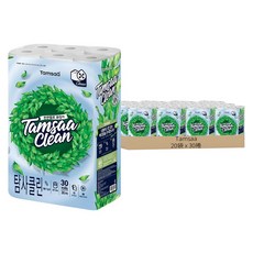 TAMSAA SOFT 100%天然紙漿 三層捲筒衛生紙, 20袋, 30捲, 30m