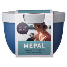 MEPAL 隨行點心罐 350ml 防漏 不含BPA, 丹寧藍, 1個