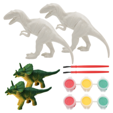 agaplus 恐龍模型3色顏料塗色遊戲組 隨機出貨, 2套