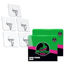 몬스터겔 무타공 부착식 후크 5p, 2세트