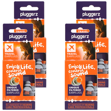 pluggerz ENJOY 耳塞 飛行款 可重複使用 附收納盒, 1盒, 4盒