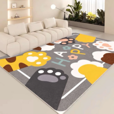 爪爪大會 北歐風幾何地毯 棋盤格 水晶絨材質 7mm厚