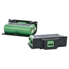 PowerA XBOX 遊戲手把充電組 2入, 長達 40 小時續航, 10 英尺(3 公尺) USB 充電線, 綠色, 1組