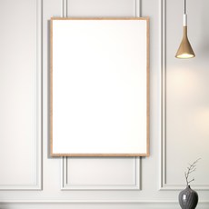 리드오프 알루미늄 벽걸이 포토 액자 프레임, 오크, 1개