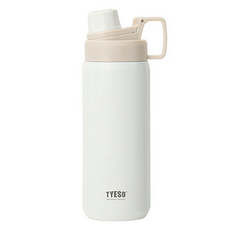 TYESO 泰碩 304不鏽鋼幻彩系列運動保溫杯, 淺白色, 600ml, 1個