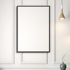 리드오프 알루미늄 벽걸이 소형 포토 액자 프레임, 블랙, 1개