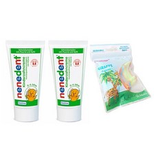 Dentinox NENE DENT兒童牙膏Apple 2p +動物Chi Room 30p, 1套