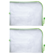 SEASON Paper&Gift 四季紙品禮品 L型防水拉鍊袋 B4 台灣製, 綠色, 2個