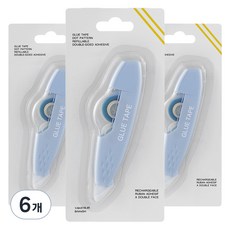 꼬까 파스텔 양면테이프 6mm x 5m, 블루, 6개