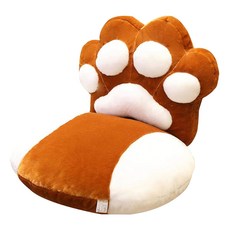 貓掌造型靠墊 椅背椅墊可分開, 貓掌 顏色隨機, 1個