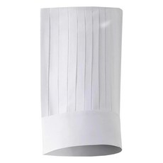 大廚 高冠主廚帽 - 可調式頭圍 高度30cm 100%紙漿, 白色, 1個