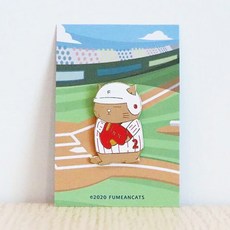 黃阿瑪的後宮生活 後宮棒球隊軟琺瑯徽章 金屬 尺寸約3*3.5cm 招弟, 招弟 白色 + 褐色 + 紅色, 1個