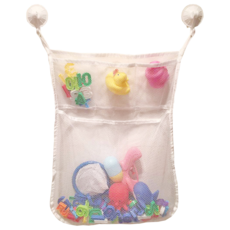 Budsia 浴室收納網袋組 網狀 4格收納空間, 1組, 白色