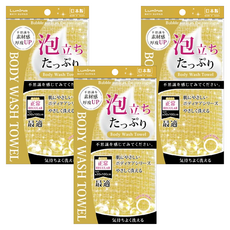 Lumina 露蜜 綿密泡沐浴巾 質地輕柔 100%尼龍製, 顏色隨機, 3條, 1條