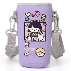 위즐 물통 가방 물병 텀블러 주머니, 라벤더, 1개