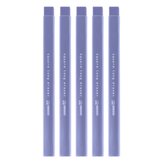 sun-star square long eraser 大小角度方形長條橡皮擦 14.5 x 1.1 x 1.1cm 21g, 海軍藍, 5個