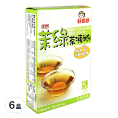 FAIRSEN 惠昇食品 好媽媽 茉綠茶凍粉, 75g, 做法簡單, 不用烤箱就能做, 甜味適中, 口感綿密厚實, 6盒