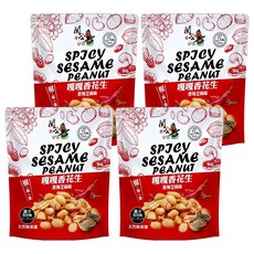 關公麻辣花生 嘎嘎香花生 香辣芝麻, 4個, 100g