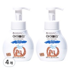 IVLY nature 孩童用洗手乳, 280ml, 4瓶, 單一香味