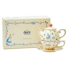 迪士尼愛麗絲陶瓷可疊放茶壺套裝, 1組, 混色