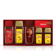 Maxim 麥心 咖啡禮盒組 50號, 經典款 100g+摩卡咖啡100g+ARAVICA咖啡 100g+馬克杯 2入, 1組