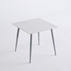 라자가구 파비오 12mm 포세린 세라믹 식탁 2인용 방문설치, 화이트(상판), 그레이(프레임)