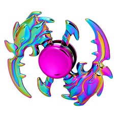 J&K 手部運動玩具指尖陀螺, 1個, 金屬金色