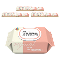 comet Original 嬰兒用濕紙巾 掀蓋式 加厚型, 50gsm, 100張, 30包