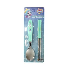 르번 아동용 슈팅스타 캐치티니핑 베이직 스푼 + 젓가락 세트, 초롱핑, 스푼 +  젓가락, 1세트