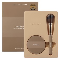 MACQUEEN NEWYORK Fake Up三色修容餅 9g+修容刷組, Neutral Brown(修容餅), 1組