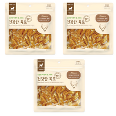 굿데이 강아지 건강한 육포, 닭가슴살말이 황태, 240g, 3개 닭가슴살말이 황태, 240g, 3개