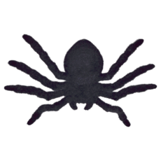 摩達客植絨布擺飾, 13 x 20cm, 黑色