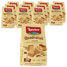 Loacker 萊佳哈斯 方角哈斯餅 提拉米蘇口味, 110g, 12包