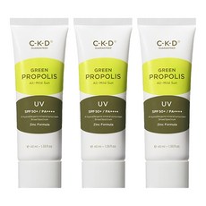 씨케이디 그린프로폴리스올마일드 선크림 SPF50+ PA++++, 3개, 40ml