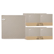 Lizjainy 馬卡龍鬆餅格紋廚房抹布 米色, 8個
