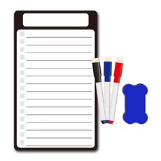 에스앤큐 냉장고 자석 체크리스트형 화이트보드 + 보드마카 3종 + 지우개 세트