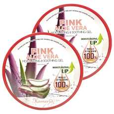 Kameria 100%濟州島粉紅蘆薈保濕凝膠, 2罐, 300ml