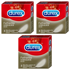 durex 杜蕾斯 超薄裝衛生套, 3個, 3盒