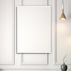 리드오프 알루미늄 벽걸이 포토 액자 프레임 소형, 화이트, 1개